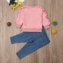 Sudadera y jeans niña L1274 3