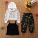 Sudadera, top y pantalón camuflaje niña 1
