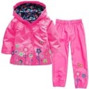 Chaqueta y pantalón impermeables para niñas 1