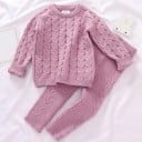 Jersey y leggings de punto para niña L1232 1