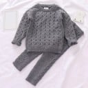 Jersey y leggings de punto para niña L1232 2