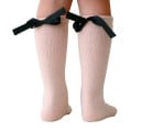 Calcetines de niña con lazo y perlas 6