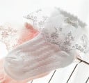 Calcetines de niña con volantes y lazo 5