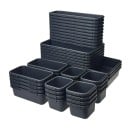 45 ks organizérov na náradie úložné boxy viac veľkostí 7,9–30,5 cm čierne pre dielňu garáž a prehľadné triedenie náradia 1
