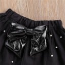 Jersey de cuello alto y falda para niñas L1366 6