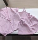 Chaqueta, camiseta de tirantes y pantalón corto niña L1411 2
