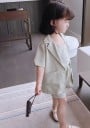 Chaqueta, camiseta de tirantes y pantalón corto niña L1411 5