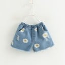 Conjunto niña - Camiseta y pantalón corto con flores J1272 4