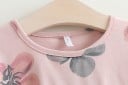 Conjunto niña - Camiseta y pantalón corto con flores J1272 5