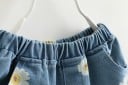 Conjunto niña - Camiseta y pantalón corto con flores J1272 8