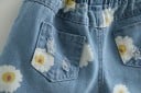 Conjunto niña - Camiseta y pantalón corto con flores J1272 9