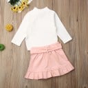 Suéter y falda de niña L1463 6