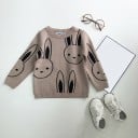 Mädchenpullover mit Hasen L599 1