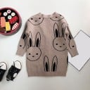 Mädchenpullover mit Hasen L599 5