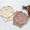 Mädchenpullover mit Kragen L601 3