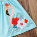 Tjejklänning med flamingo 4