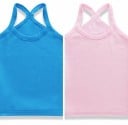 Camiseta sin mangas para niñas 2 piezas 2