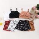 Camiseta de tirantes y pantalones cortos para niñas L1127 5