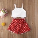 Camiseta de tirantes y pantalones cortos para niñas L1127 6