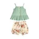 Camiseta de tirantes y pantalones cortos para niñas L1144 2