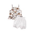 Camiseta de tirantes y pantalones cortos para niñas L1144 5