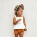 Camiseta de tirantes y pantalones cortos para niñas L1144 8