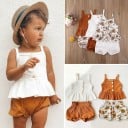 Camiseta de tirantes y pantalones cortos para niñas L1144 10
