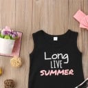 Camiseta de tirantes y pantalones cortos para niñas L1175 3