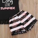 Camiseta de tirantes y pantalones cortos para niñas L1175 5