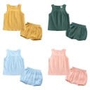 Camiseta de tirantes y pantalones cortos para niñas L1242 6