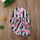 Camiseta de tirantes y pantalones cortos para niñas L1316 2