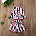 Camiseta de tirantes y pantalones cortos para niñas L1316 3