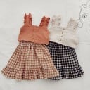 Camiseta de tirantes y falda para niñas L1218 3