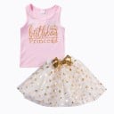 Camiseta de tirantes y falda para niñas L1289 3