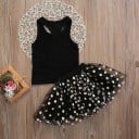 Camiseta de tirantes y falda para niñas L1289 6