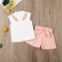 Camiseta y pantalón corto niña L1088 4