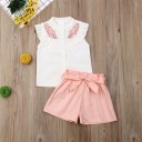 Camiseta y pantalón corto niña L1088 6