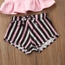 Camiseta y pantalón corto niña L1195 5
