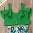 Camiseta y pantalón corto niña L1196 5