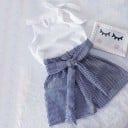 Camiseta y pantalón corto niña L1198 2