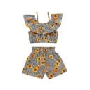 Camiseta y pantalón corto niña L1202 2