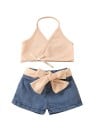 Camiseta y pantalón corto niña L1470 1