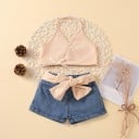 Camiseta y pantalón corto niña L1470 2