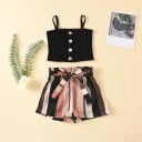 Camiseta y pantalón corto niña L1471 2