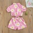 Camiseta y pantalón corto niña L1518 5