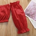 Camiseta y pantalón corto niña L1548 6