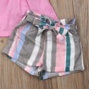 Camiseta y pantalón corto niña L1559 5
