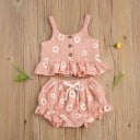 Top y short niña con flores 7