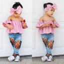 Camiseta y jeans niña L1452 3