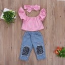 Camiseta y jeans niña L1452 4